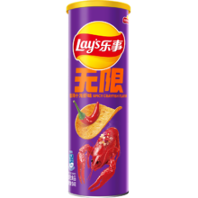 限地区：Lay's乐事 无限薯片 零食 休闲食品 香辣小龙虾味 104克