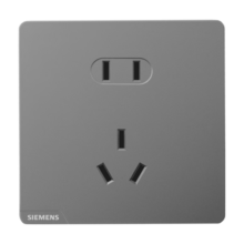 西门子(SIEMENS)开关插座面板 10A正五孔插座 86型暗装插座 皓彩深灰银