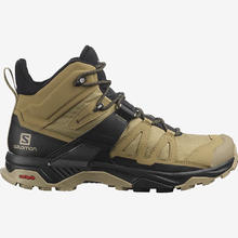 萨洛蒙 户外登山徒步鞋男 X ULTRA 4 MID GTX 黑/海藻棕 41码