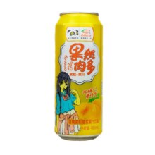 浩明 果然肉多果粒果汁饮料 黄桃味485mL×1罐1.98元包邮