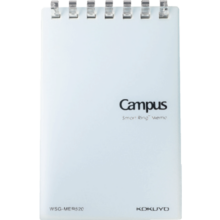国誉(KOKUYO)A7活页本Campus超薄mini竖翻笔记本子记事本 5mm方格 银色 20张 WSG-MER520C