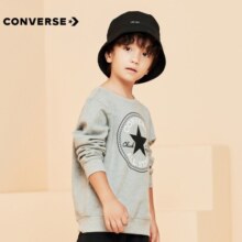 Converse匡威儿童装男童卫衣春秋印花长袖上衣秋款中大童新品运动套头衫 岩岭灰-毛圈 150 /72 【建议身高140-152cm】