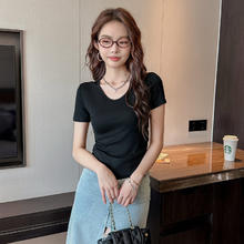 有只绵 女士短袖T恤 黑色