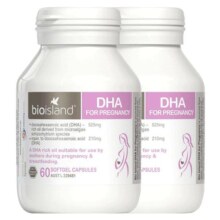澳洲bio island孕妇专用DHA海藻油备孕孕期哺乳期胶囊60粒*2瓶