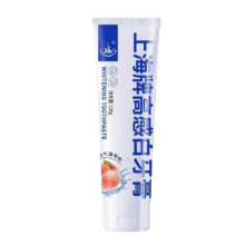 上海高感 白牙膏（桃气薄荷）130g清新口气防蛀去渍临期清仓