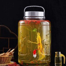 玻璃泡酒瓶带龙头 水容量10斤