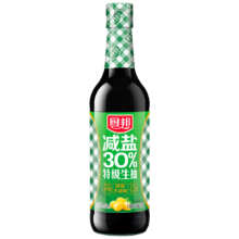 plus会员：厨邦酱油 薄盐系列 酿造酱油减盐30%特级酱油 500ml