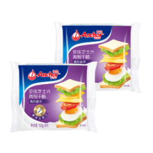 安佳(Anchor)新西兰进口 切达干酪奶酪芝士片高钙100g*2 烘焙原料汉堡