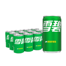 可口可乐（Coca-Cola）檀健次代言雪碧 Sprite 柠檬味 迷你碳酸饮料 200ml*12罐 整箱装
