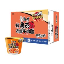 88会员、限地区：康师傅 经典桶辣番茄鸡蛋牛肉面122g*12桶 + 凑单18.64元(可退)18.92元+淘金币1.5元+返卡5元后