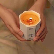 桂花香薰蜡烛卧室家用房间持久熏香女生小众高级礼物伴手精油香氛 满陇桂雨 _满室桂花香