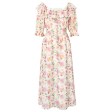 1日10点开始：Eifini 伊芙丽 荷叶边度假风 碎花连衣裙195元（超V会员更低价）
