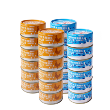 京东京造 猫罐头鸡鱼混合味85g*24罐 猫零食鲜肉汤罐补水营养长肉美毛89.9元 (月销3000+)
