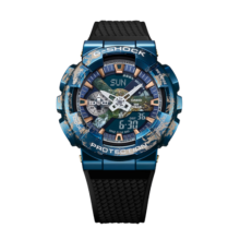 卡西欧（CASIO）G-SHOCK 时间战士系列时尚手表防水运动男表石英手表送男友礼物 GM-110VB-1APFS复古银机甲