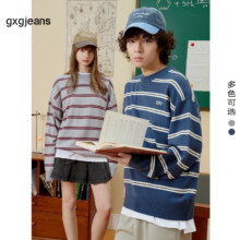 20点：gxg.jeans 1978系列 情侣款条纹针织衫