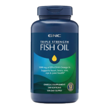 百亿补贴、健安喜（GNC）深海四倍鱼油软胶囊 EPA/DHA高含量欧米伽3 【基础款大包装】三倍鱼油 240粒