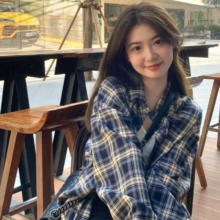 DESSO 唐狮集团春秋小众复古宽松慵懒风格子衬衫