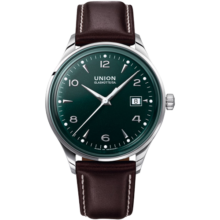 宇联（UNION GLASHUTTE SA）格拉苏蒂德国诺拉敏斯马臀皮男士机械日历腕表D012.407.16.097.00