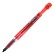 【开学必备】白金（PLATINUM）透明彩色塑料钢笔 学生练字笔墨水笔02 PSQ-400C#11-EF 红色