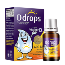Ddrops滴卓思 婴幼儿童营养维生素D3滴剂vd3 1岁-18岁 2.8ml 600IU