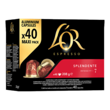 L'OR法国进口lor黑咖啡胶囊 强度7-斯波兰登40粒 适用雀巢Nespresso