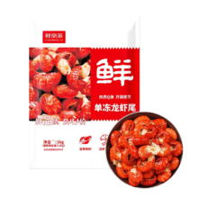 再降价、百亿补贴：鲜京采 无冰小龙虾尾（一级） 净虾重2斤 大号 无添加 京东自有品牌