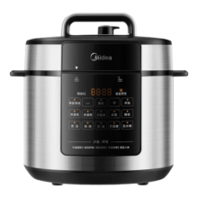 美的（Midea）电压力锅0涂层精钢厚釜电高压锅电饭锅家用双胆电饭煲智能预约煮饭煲汤炖肉多功能不锈钢内胆 【5升容量 3-10人】少盐提鲜E5915G 5L