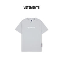 VETEMENTS 奥莱特价全新带吊牌清仓百搭短袖T恤男女士同款休闲宽松上衣 64352011(中灰) L