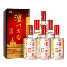 plus会员：泸州老窖 六年窖头曲 浓香型白酒 52度 500ml 6瓶 整箱装(内含礼品袋)