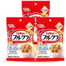 PLUS会员：卡乐比（Calbee）即食燕麦片 原味水果麦片50g*3袋 *9件
