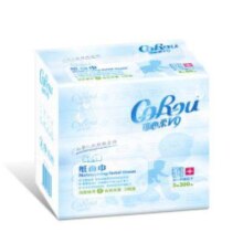 可心柔（COROU）V9乳霜纸云柔巾婴儿抽纸新生儿宝宝适用便携装60抽5包