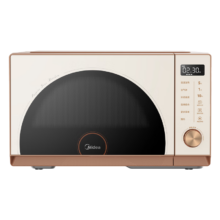 新品、plus会员：美的（Midea）小滋味微烤炸一体机家用变频台式微波炉烤箱空气炸不锈钢内胆一级能效古典风23L（F23G3）