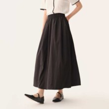 27日10点：茵曼 女士文艺A字裙 松紧腰显瘦半身裙