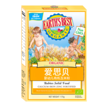 爱思贝（EARTH'S BEST）有机玉米大米粉高铁米糊米粉婴儿有机食品宝宝辅食6个月175g