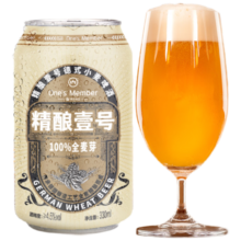 1号会员店（One's Member） 精酿壹号 德式小麦白啤酒 330*24听进口酒花麦香浓郁开春踏青季