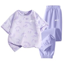百亿补贴：回力童装女童运动套装夏季薄款儿童短袖t恤女大童凉感夏装两件套28.71元+淘金币抵扣1.19元