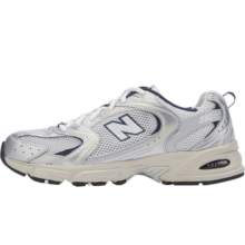 NEW BALANCE NB530官方老爹鞋男鞋女鞋情侣复古网鞋夏季透气网面运动休闲鞋 米白/金属银MR530KA 建议拍小半码 38 (脚长23.5cm)