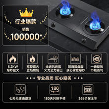 顾家煤气灶台式双灶液化气灶家用大火力燃气灶天然气灶猛火灶爆炒