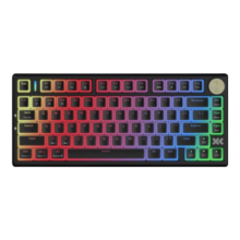 联想（Lenovo）小新K5 Pro客制化机械键盘 黑巧夹心 焕彩RGB HIFI音 三模款 薄荷果冻轴 Gasket 软弹结构家用键盘