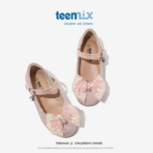 Teenmix 天美意 女童蝴蝶结水晶凉鞋T13718 两色
