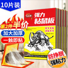 力仕康 强力粘鼠板 粘鼠板10张 老鼠贴 超强力粘鼠毯 胶黏占鼠板 灭捕鼠神器