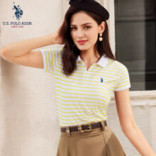 U.S. POLO ASSN.保罗 女士100%纯棉polo