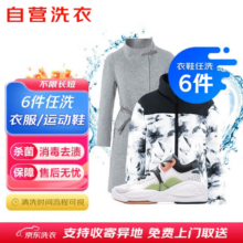 京东洗衣服务衣鞋任洗6件上门取送 干洗服务水洗去渍熨烫杀菌
