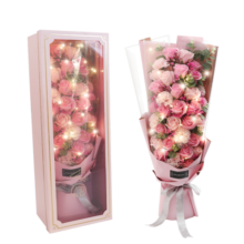 FirstLove33朵康乃馨玫瑰香皂花同城配送非鲜花520母亲节生日礼物送妈妈