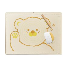 炊大皇 食品级加厚硅胶烘培工具 中号乐乐熊揉面垫【送赠品】