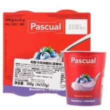 PLUS会员：帕斯卡（Pascual）风味酸奶（蓝莓味） 4*120g *6件