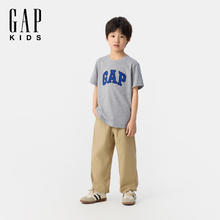 Gap 男女童2025夏季新款吸湿速干短袖T恤儿童装775228 灰色