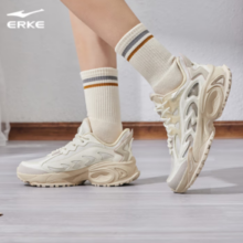 ERKE 鸿星尔克 女 微晶白/暖亚麻休闲鞋