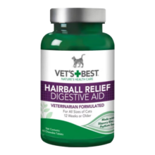 美国vetsbest维倍思绿十字猫草片猫咪化毛球片化毛膏化猫片猫草粒猫咪专用化毛 绿十字3瓶 防伪可查
