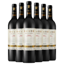 长城 典藏甄选 橡木桶解百纳干红葡萄酒 750ml*6瓶 整箱装